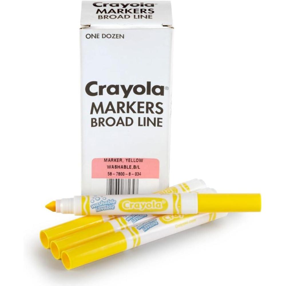 imageCrayola 12 Count Washable Bulk Markers GreenYellow