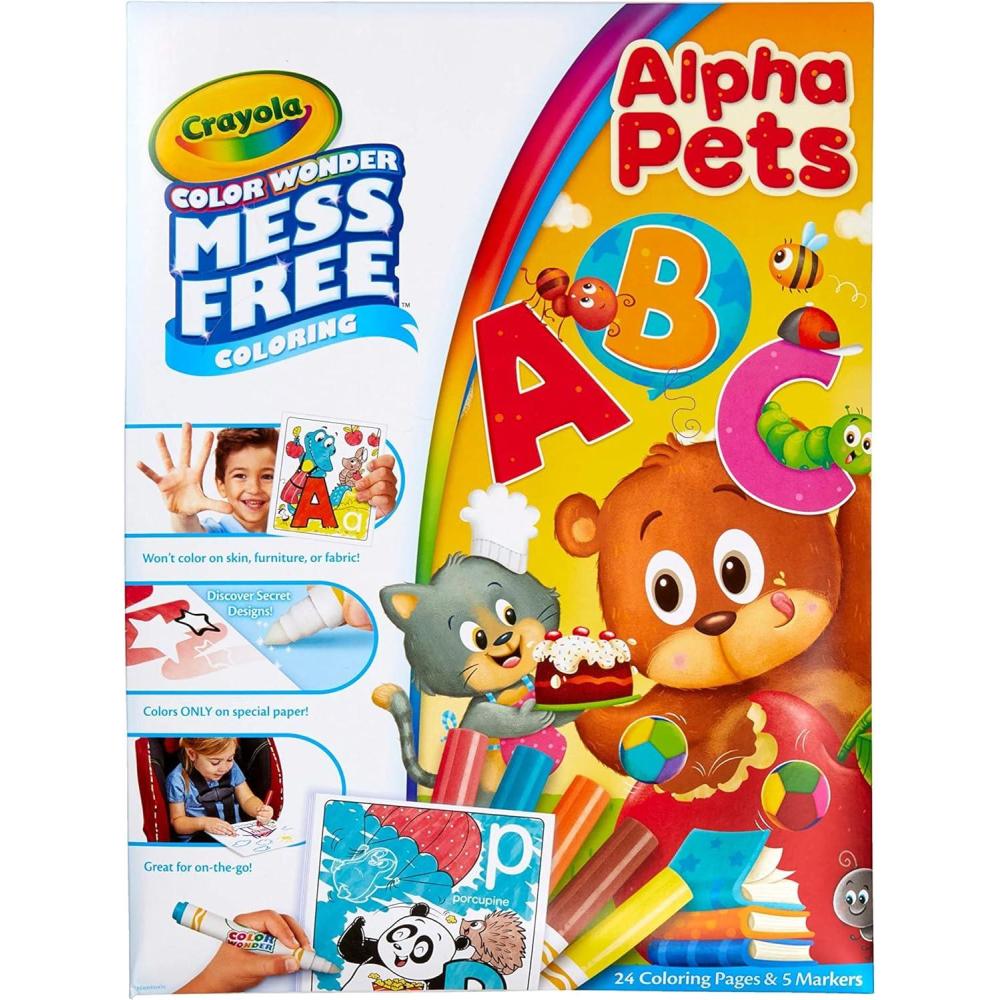 imageCrayola Color Wonder Prehistoric Pals Dinosaur Coloring Pages Mess Free Coloring for Toddlers Dinosaur Toys Toddler Travel Activity ampamp GiftsAlpha Pets