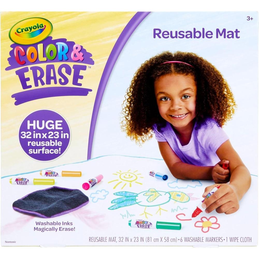 imageCrayola Color ampamp Erase Drawing Board for Kids Travel Coloring Kit Drawing Toy Toddler Coloring Set Gift for Kids 3Activity Mat