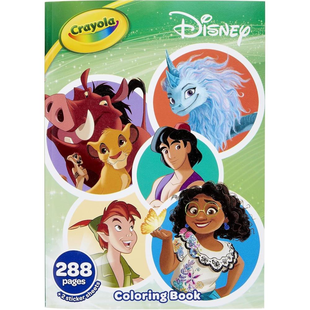 imageCrayola Coloring Book Big Book of Disney Animation 288 Coloring Pages Gift for Kids Age 3 4 5 6Disney Animation