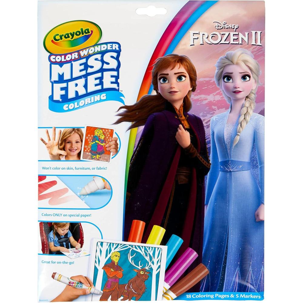 imageCrayola Disney Color Wonder Bundle 3 Pack Stocking Stuffers for Kids Toddler Mess Free Activity Pads ampamp Markers Disney Coloring Toys Holiday ampamp Christmas Gifts 3Frozen 2