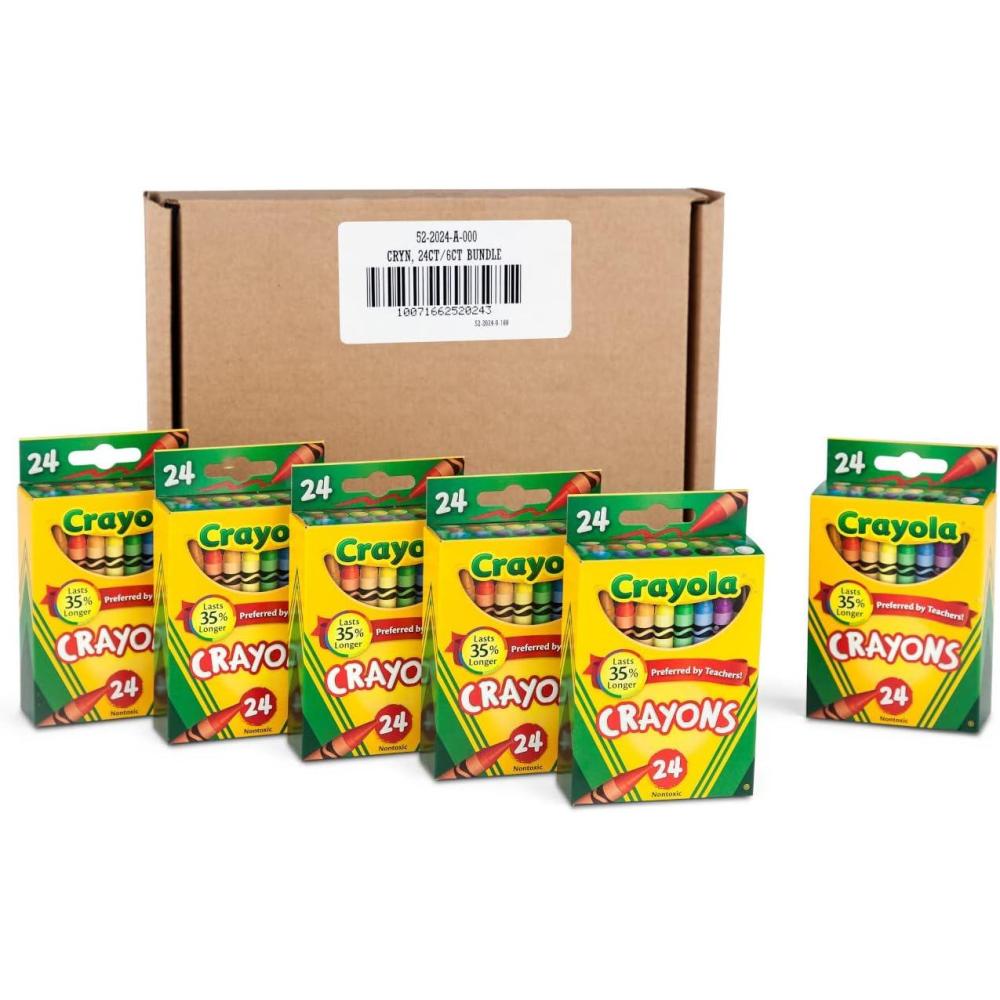 imageCrayola Jumbo Crayons Bulk 6 Sets of 16 Large Crayons for Toddlers ampamp Kids School Supplies Gifts Amazon Exclusive1 Count Pack of 6