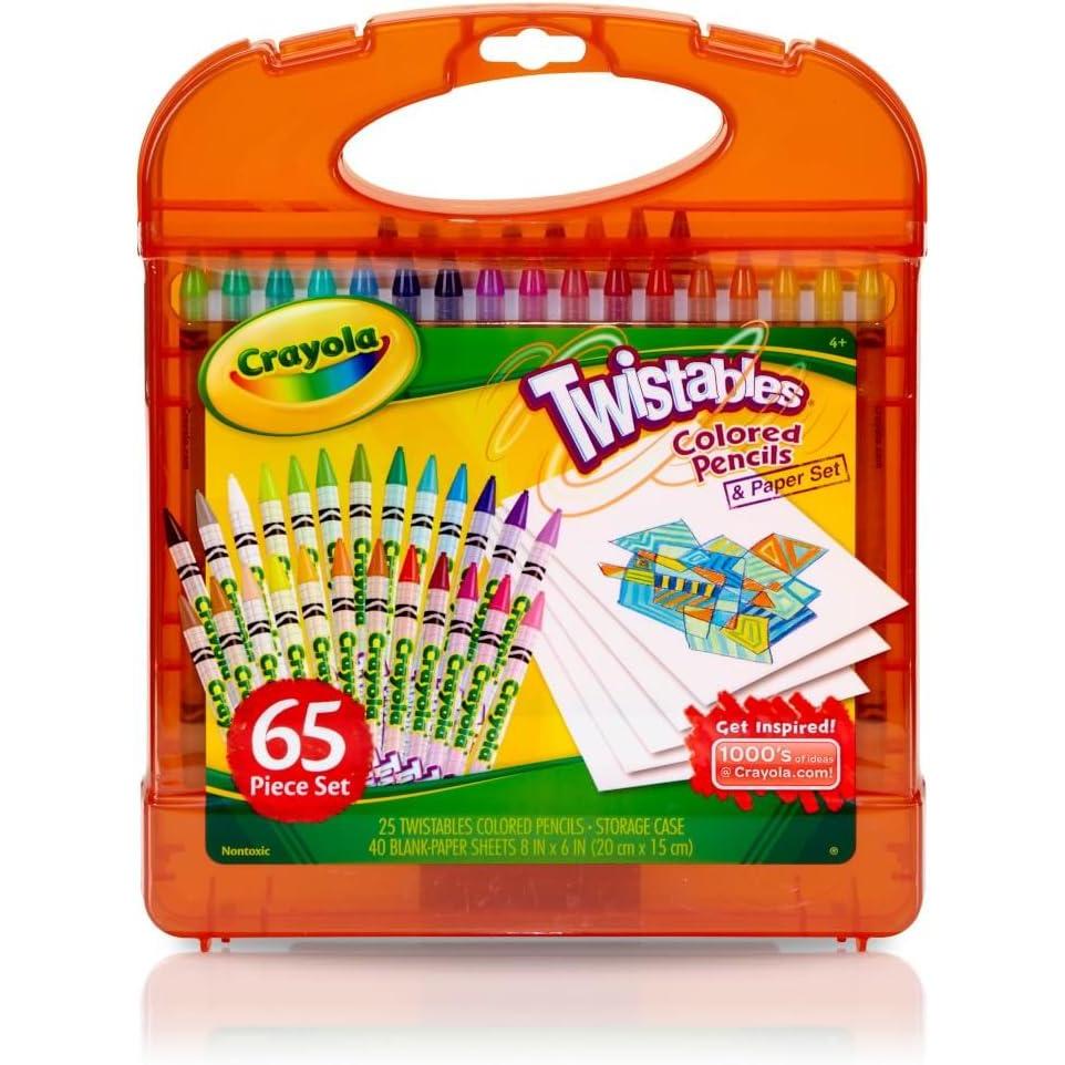 imageCrayola PipSqueaks Washable Marker Set 65ct Holiday ampamp Christmas Gifts for Kids Coloring Set Art Supplies for Kids Drawing ampamp Craft Kit Travel Activity 4Twistable Colored Pencils