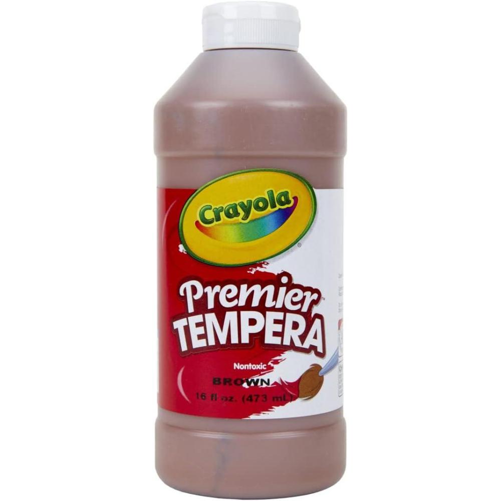 imageCrayola Premier Tempera Paint For Kids  Orange 16oz Kids Classroom Supplies Great For Arts ampamp Crafts Non Toxic Easy Squeeze BottleBrown