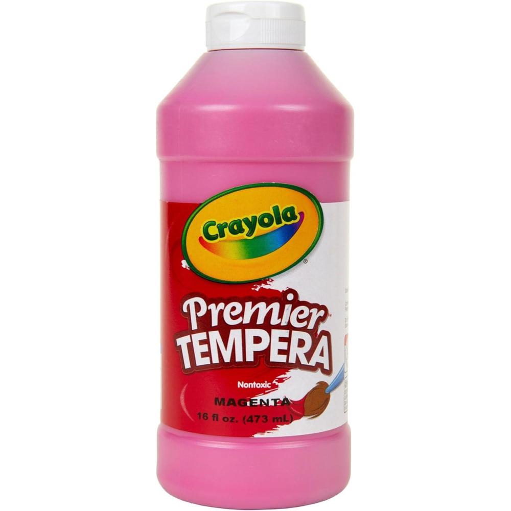 imageCrayola Premier Tempera Paint For Kids  Orange 16oz Kids Classroom Supplies Great For Arts ampamp Crafts Non Toxic Easy Squeeze BottleMagenta
