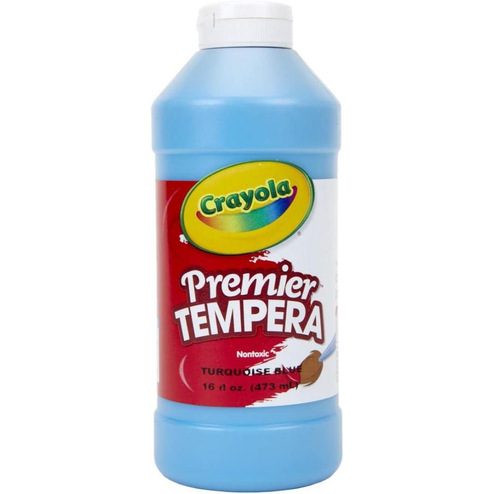 imageCrayola Premier Tempera Paint For Kids  Orange 16oz Kids Classroom Supplies Great For Arts ampamp Crafts Non Toxic Easy Squeeze BottleTurq