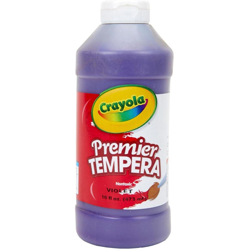 imageCrayola Premier Tempera Paint For Kids  Orange 16oz Kids Classroom Supplies Great For Arts ampamp Crafts Non Toxic Easy Squeeze BottleViolet