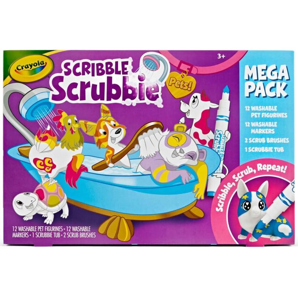 imageCrayola Scribble Scrubbie Pets Glow Ocean Playset Toys for Boys ampamp Girls Gifts for Kids Ages 3 4 5 6Mega Pack