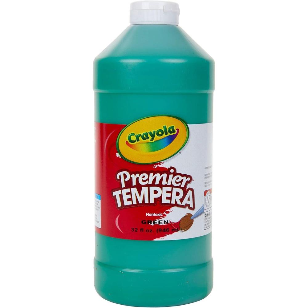imageCrayola Tempera Paint Green Kids Paint 32 oz School Painting Supplies Gifts for Kids 3 4 5 6