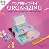 Caboodles On-The-Go-Girl Case(Violet over Clear Silver Sparkle)