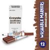 Crayola 12 Count Washable Bulk Markers, Green(Brown)