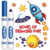 Crayola Broad Line Markers – Black (12ct), Markers for Kids, Bulk School Supplies for Teachers, Nontoxic, Marker Refill with Reusable Box(Blue)