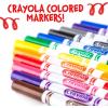 Crayola Broad Line Markers – Black (12ct), Markers for Kids, Bulk School Supplies for Teachers, Nontoxic, Marker Refill with Reusable Box(Blue)