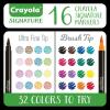 Crayola Brush & Detail Dual Tip Marker Set, 16 Markers, 32 Colors, Adult Coloring Markers, Gifts for Teens & Adults(Brush & Detail)