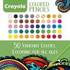 Crayola Colored Pencils For Adults (50ct), Colored Pencil Set for Adult Coloring Books, Coloring Set, Gift for Teens & Adults [Amazon Exclusive](50 Count)