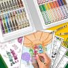 Crayola Coloring Set with Limited Edition Mauve Art Case, Limited Edition Crayons, 50+ Pieces, Gifts for Kids(Red)
