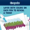 Crayola Dual Chisel Tip & Brush Markers (12ct), Markers for Adults, Art Marker Set, Coloring Supplies, Gifts for Teens & Adults(Color Change)