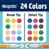 Crayola Dual Chisel Tip & Brush Markers (12ct), Markers for Adults, Art Marker Set, Coloring Supplies, Gifts for Teens & Adults(Dual-Ended)