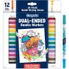 Crayola Dual Chisel Tip & Brush Markers (12ct), Markers for Adults, Art Marker Set, Coloring Supplies, Gifts for Teens & Adults(Dual-Ended)