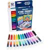 Crayola Dual Chisel Tip & Brush Markers (12ct), Markers for Adults, Art Marker Set, Coloring Supplies, Gifts for Teens & Adults(Fine Point)