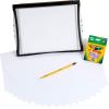 Crayola Light Up Tracing Pad with Night Mode and Colored Pencil Set, Gift, Ages 6, 7, 8, 9, 10