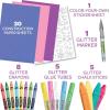 Crayola Neon Art Case (50+pcs), Holiday for Boys & Girls, Neon Paint, Markers & Crayons, Kids Glow in The Dark Art Set, Ages 5+(All That Glitter)