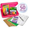 Crayola Neon Art Case (50+pcs), Holiday for Boys & Girls, Neon Paint, Markers & Crayons, Kids Glow in The Dark Art Set, Ages 5+(All That Glitter)