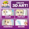 Crayola POPS 3D Frozen Activity Set, Kids Coloring Set & Craft Kit, Includes Stickers & Markers, Frozen Gift for Girls & Boys, 5+