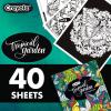 Crayola Tropical Garden Adult Coloring Book (40pgs), Adult Coloring Pages, Stress Relief Activity, Gift for Teens & Adults, 9+(Tropical Garden)