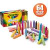 Crayola Ultimate Washable Chalk Collection (64ct), Bulk Outdoor Sidewalk Chalk for Kids, Anti-Roll Sticks, Outdoor Activities & Toys for Kids, Ages 3, 4, 5(Ultimate Collection (64ct))