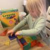 CreateOn Crayola Glitter Magnetic Tiles, Building Set for Kids, Magnetic Tiles, Kids’ Building Toys, STEM & Montessori Toys for Boys and Girls Ages 3+, 24-Piece Set (Glitter)(Bold)