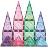 CreateOn Crayola Glitter Magnetic Tiles, Building Set for Kids, Magnetic Tiles, Kids’ Building Toys, STEM & Montessori Toys for Boys and Girls Ages 3+, 24-Piece Set (Glitter)(Glitter)