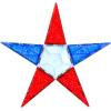 CreateOn Crayola Holiday Glitter Magnetic Tiles, Building Set for Kids, Magnetic Building Toys for Kids, STEM Travel Toys for Boys and Girls Ages 3+, 14-Piece Set (Holiday Glitter)(Red  White and Blue)