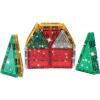CreateOn Crayola Holiday Glitter Mini Micro Nano PIP Magnetic Tiles, Magnetic Kids’ Building Toys, STEM Learning Travel Toys for Boys and Girls, 27-Piece Set