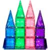 CreateOn Crayola Mini Magnetic PIP-Tiles, Building Set for Kids, Magnetic Building Toys for Kids, STEM Travel Toys for Boys and Girls Ages 3+, 24-Piece Set (Glitter)