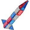 CreateOn Crayola Red, White & Blue Glitter PIP Magnetic Tiles, Magnetic Kids’ Building Toys, Classroom Sensory Blocks, STEM Learning Travel Toys for Boys and Girls, 27-Piece Set