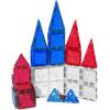 CreateOn Crayola Red, White & Blue Glitter PIP Magnetic Tiles, Magnetic Kids’ Building Toys, Classroom Sensory Blocks, STEM Learning Travel Toys for Boys and Girls, 27-Piece Set