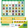 Eureka Crayola Colors and Shapes Classroom Calendar Bulletin Board Set for Teachers, 28 Pieces
