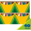 Eureka Crayola Crayons Self-Adhesive Student Name Tags for Teachers, 2.75″ x 2.25″, 40 Pieces(Crayola)