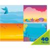 Eureka Crayola Crayons Self-Adhesive Student Name Tags for Teachers, 2.75″ x 2.25″, 40 Pieces(Seas the Day)