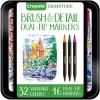 Crayola Brush & Detail Dual Tip Marker Set, 16 Markers, 32 Colors, Adult Coloring Markers, Gifts for Teens & Adults(Brush & Detail)
