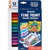 Crayola Dual Chisel Tip & Brush Markers (12ct), Markers for Adults, Art Marker Set, Coloring Supplies, Gifts for Teens & Adults(Fine Point)