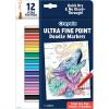 Crayola Dual Chisel Tip & Brush Markers (12ct), Markers for Adults, Art Marker Set, Coloring Supplies, Gifts for Teens & Adults(Ultra Fine Point)