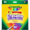Crayola Erasable Colored Pencils (50ct), Bulk Colored Pencil Set, Pencils for Adult Coloring Books, Art Supplies, Holiday Gift for Teens, 6, 7, 8 [Amazon Exclusive](Erasable Colored Pencils)