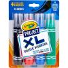 Crayola XL Poster Markers, Assorted Classic Colors, School Supplies, 4 Count(Classic)