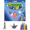 CreateOn Crayola Cosmic Magnetic Tiles, Building Set for Kids, Magnetic Building Toys for Kids, STEM Learning Toys for Boys and Girls Ages 3 and Up, 40-Piece Set (Cosmic)(36 Pieces)