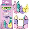 CreateOn Crayola Holiday Glitter Magnetic Tiles, Building Set for Kids, Magnetic Building Toys for Kids, STEM Travel Toys for Boys and Girls Ages 3+, 14-Piece Set (Holiday Glitter)(Pastel)