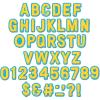 Eureka Crayola Letter, Number, Punctuation Mark, and Symbol Classroom Decorations for Teachers, 4″ H, 178 Pieces, Blue(Seas the Day)