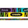 Eureka Crayola Rainbow Decorative Classroom and Bulletin Board Trim for Teachers, 2.25″ Wide, 12 Strips for 37 Total Feet(OSFA)