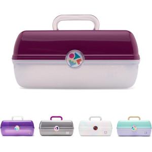 Caboodles On-The-Go-Girl Case(Violet over Clear Silver Sparkle)